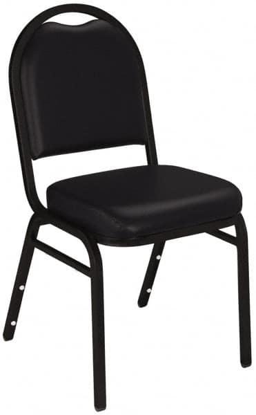 NPS - Vinyl Black Stacking Chair - Black Frame, 17 Inch Wide x 21 Inch Deep x 34 Inch High - Benchmark Tooling