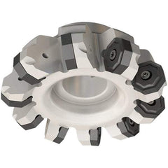 Iscar - 6.49" Cut Diam, 2" Arbor Hole, 0.217" Max Depth of Cut, 45° Indexable Chamfer & Angle Face Mill - 10 Inserts, ONH.. Insert, Right Hand Cut, 10 Flutes, Series 16Mill - Benchmark Tooling