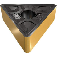Iscar - TNMG331 TF Grade IC8250 Carbide Turning Insert - TiCN/Al2O3/TiN Finish, 60° Triangle, 3/8" Inscr Circle, 3/16" Thick, 1/64" Corner Radius - Benchmark Tooling