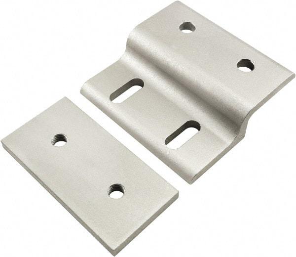 80/20 Inc. - 80mm Wide, Open Shelving Accessory/Component - Aluminum, Clear Anodized Finish, 77mm Long, Use with 40 Series & Bolt Kits 75-3422 & 13-8320 - Benchmark Tooling