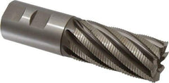 Hertel - 2" Diam, Fine Pitch, 4" LOC, 8 Flute Cobalt Roughing Square End Mill - Uncoated, 7-3/4" OAL, 2" Shank Diam, Single End, 30° Helix - Benchmark Tooling