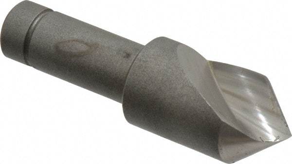 Keo - 3/4" Head Diam, 1/2" Shank Diam, 1 Flute 82° Cobalt Countersink - Bright Finish, 2-5/8" OAL, Single End - Benchmark Tooling