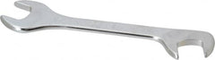 Facom - 16mm Stubby Extra Thin Open End Wrench - 5-33/64" OAL, Double End, Satin Finish, 15° & 75° Head Angle - Benchmark Tooling