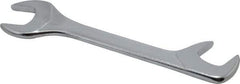 Facom - 17mm Stubby Extra Thin Open End Wrench - 5-33/64" OAL, Double End, Satin Finish, 15° & 75° Head Angle - Benchmark Tooling