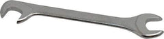 Facom - 9mm Stubby Extra Thin Open End Wrench - 3-35/64" OAL, Double End, Satin Finish, 15° & 75° Head Angle - Benchmark Tooling
