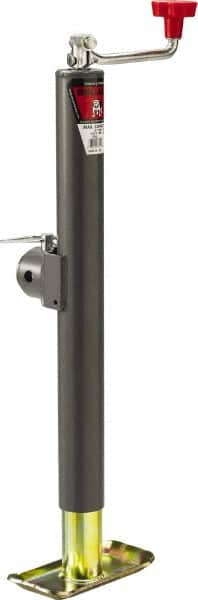 Bulldog - Round Swivel Topwind Jack - 5,000 Lb Load Capacity, 14.7 to 29.7" Service Height - Benchmark Tooling