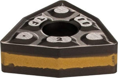 Iscar - WNMG432 TF Grade IC8150 Carbide Turning Insert - TiCN/Al2O3/TiCN/TiN Finish, 80° Trigon, 1/2" Inscr Circle, 3/16" Thick, 1/32" Corner Radius - Benchmark Tooling