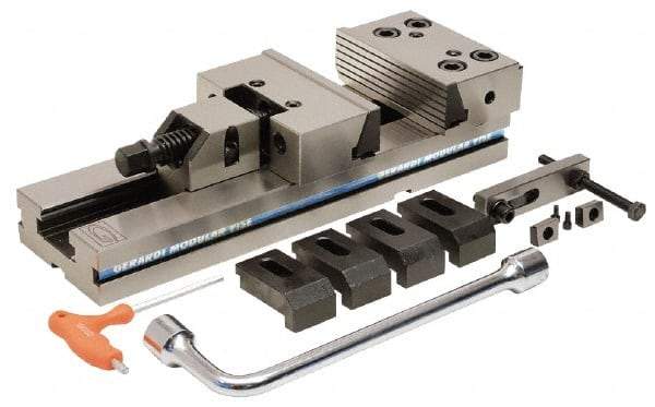 Gerardi - 6" Jaw Width, 50mm High x 420mm Long x 125mm Wide Vise - For Use with Art 1 Standard Series Precision Vises - Benchmark Tooling