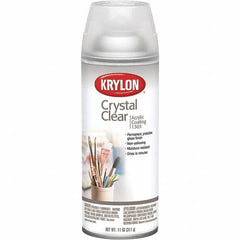 Krylon - Crystal Clear, Gloss, Acrylic Coating Spray Paint - 15 to 20 Sq Ft per Can, 11 oz Container - Benchmark Tooling