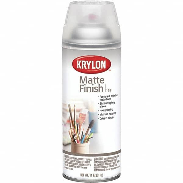 Krylon - Clear, Matte, Acrylic Enamel Spray Paint - 15 to 20 Sq Ft per Can, 16 oz Container - Benchmark Tooling