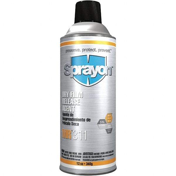 Sprayon - 16 Ounce Aerosol Can, White, General Purpose Mold Release - Dry Film Composition - Benchmark Tooling