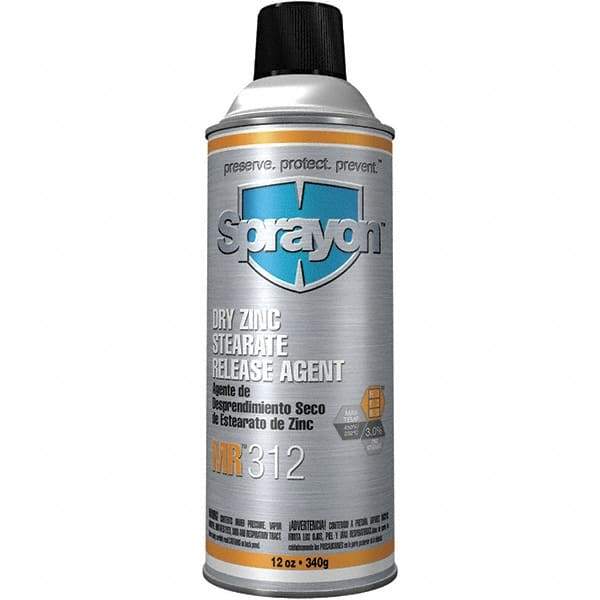 Sprayon - 16 Ounce Aerosol Can, White, General Purpose Mold Release - Zinc Stearate Composition - Benchmark Tooling