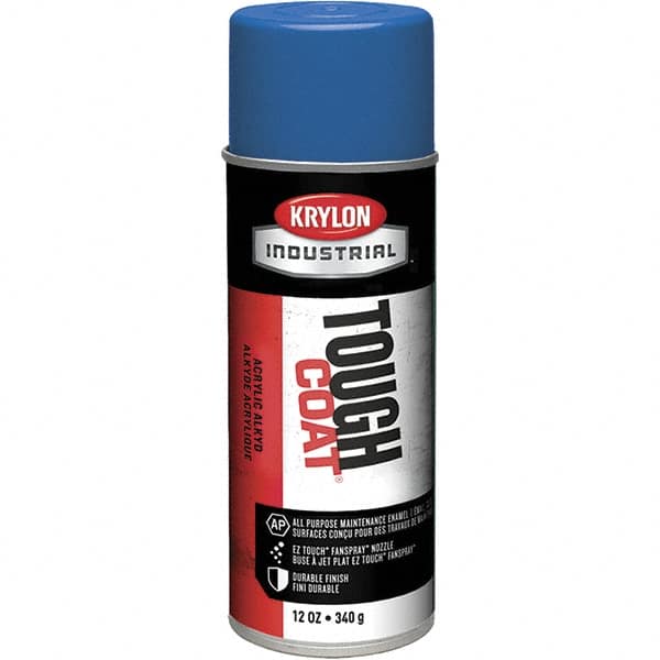 Krylon - Blue (Ford), 12 oz Net Fill, High Gloss, Enamel Spray Paint - 20 to 25 Sq Ft per Can, 16 oz Container, Use on Conduits, Ducts, Electrical Equipment, Machinery, Metal, Motors, Pipelines & Marking Areas, Railings, Steel Bars, Tool Boxes, Tools - Benchmark Tooling