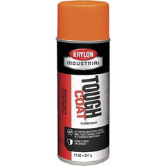 Krylon - Orange, Fluorescent, Acrylic Enamel Spray Paint - 15 to 20 Sq Ft per Can, 12 oz Container - Benchmark Tooling