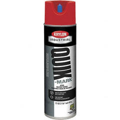 Krylon - 20 fl oz Red Marking Paint - 50 to 60 Sq Ft Coverage, Solvent-Based Formula - Benchmark Tooling