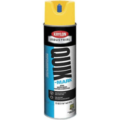 Krylon - 20 fl oz Yellow Marking Paint - 50 to 60 Sq Ft Coverage, Water-Based Formula - Benchmark Tooling