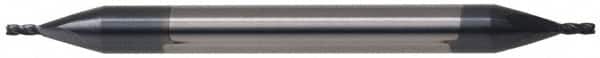 SGS - 7/16", 9/16" LOC, 7/16" Shank Diam, 2-3/4" OAL, 4 Flute, Solid Carbide Square End Mill - Double End, AlTiN Finish, Spiral Flute, 30° Helix, Centercutting, Right Hand Cut, Right Hand Flute, Series 14 - Benchmark Tooling