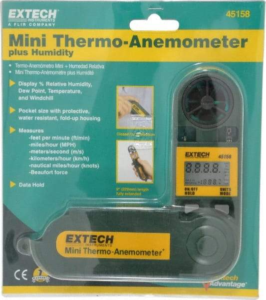 Extech - 0.5 to 28 m/Sec Air Anemometer - 122°F Max - Benchmark Tooling