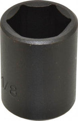 Proto - 1/2" Drive 1-1/8" Standard Impact Socket - 6 Points, 2" OAL - Benchmark Tooling