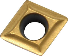 Hertel - CPGT21.51 LF Grade HC210 Carbide Turning Insert - TiN Finish, 80° Diamond, 1/4" Inscr Circle, 3/32" Thick, 1/64" Corner Radius - Benchmark Tooling