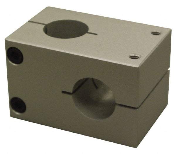 80/20 Inc. - 2 Inch Wide x 1 Inch High x 3-1/8 Inch Deep Stanchion Cross Clamp - 1.004 Inch Hole - Benchmark Tooling