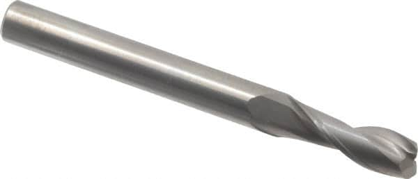 OSG - 1/4", 2 Flute, Single End, Solid Carbide, 0.02" Corner Radius End Mill - 2-1/2" OAL, 30° Helix, Right Hand Flute, 3/4" LOC, Right Hand Cut - Benchmark Tooling