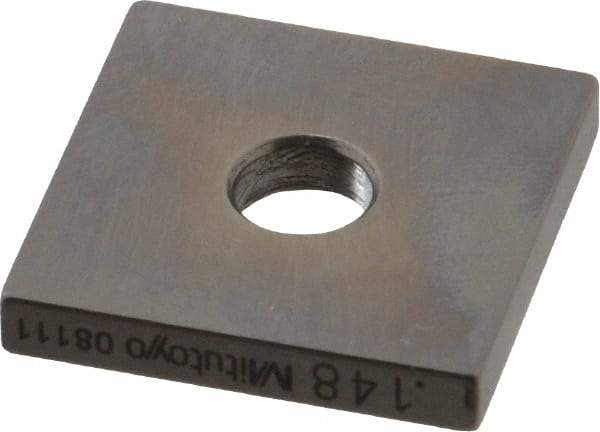 Mitutoyo - 0.148" Square Steel Gage Block - Accuracy Grade 0, Includes Certificate of Inspection - Benchmark Tooling