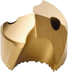 Seco - Series SD100, 25.4mm Diam 140° Replaceable Drill Tip - Carbide, TiAlN Finish, Through Coolant - Benchmark Tooling