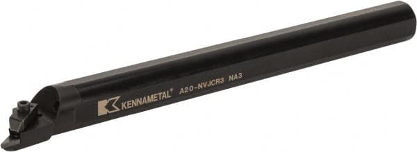 Kennametal - VP.., 3° Lead Angle A-NVJC Internal Right Hand Indexable Profiling Toolholder - 1-1/4" Shank Width, 14" Long, Steel, Through Coolant - Benchmark Tooling