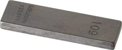 Mitutoyo - 0.109" Rectangular Steel Gage Block - Accuracy Grade 0, Includes Certificate of Inspection - Benchmark Tooling