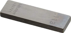 Mitutoyo - 0.113" Rectangular Steel Gage Block - Accuracy Grade 0, Includes Certificate of Inspection - Benchmark Tooling