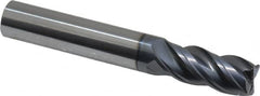 SGS - 3/8", 4 Flute, Single End, Solid Carbide, 0.03" Corner Radius End Mill - 2-1/2" OAL, Right Hand Flute, 7/8" LOC, Right Hand Cut - Benchmark Tooling