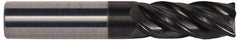 Accupro - 5mm Diam 4 Flute Solid Carbide 0.0098" Chamfer Width Corner Chamfer End Mill - Benchmark Tooling