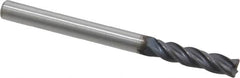 Accupro - 1/8", 4 Flute, Single End, Solid Carbide, Corner Chamfer End Mill - 1-1/2" OAL, Right Hand Flute, 1/2" LOC, Right Hand Cut - Benchmark Tooling