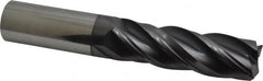 Accupro - 1", 4 Flute, Single End, Solid Carbide, Corner Chamfer End Mill - 6" OAL, Right Hand Flute, 3-1/4" LOC, Right Hand Cut - Benchmark Tooling