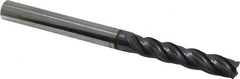 Accupro - 1/4", 4 Flute, Single End, Solid Carbide, Corner Chamfer End Mill - 3" OAL, Right Hand Flute, 1-1/4" LOC, Right Hand Cut - Benchmark Tooling