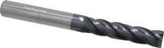 Accupro - 5/16", 4 Flute, Single End, Solid Carbide, Corner Chamfer End Mill - 3" OAL, Right Hand Flute, 1-3/8" LOC, Right Hand Cut - Benchmark Tooling