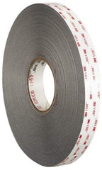 3M - 3/4" x 36 Yd Acrylic Adhesive Double Sided Tape - 45 mil Thick, Gray, Acrylic Foam Liner, Continuous Roll, Series 4941 - Benchmark Tooling