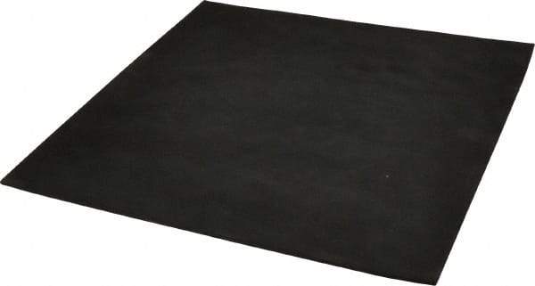 Made in USA - 12" Long, 12" Wide, 1/8" Thick, Neoprene Rubber Foam Sheet - 45 to 55 Durometer, Black, -20 to 180°F, 1,000 psi Tensile Strength, Plain Backing, Stock Length - Benchmark Tooling