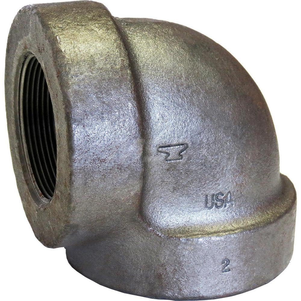 Black 90 ° Elbow: 3″, 250 psi, Threaded Cast Iron, Black Finish, Class 250