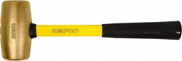 Ampco - 2 Lb Head Mallet - 14" OAL, 14" Long Fiberglass Handle with Grip - Benchmark Tooling