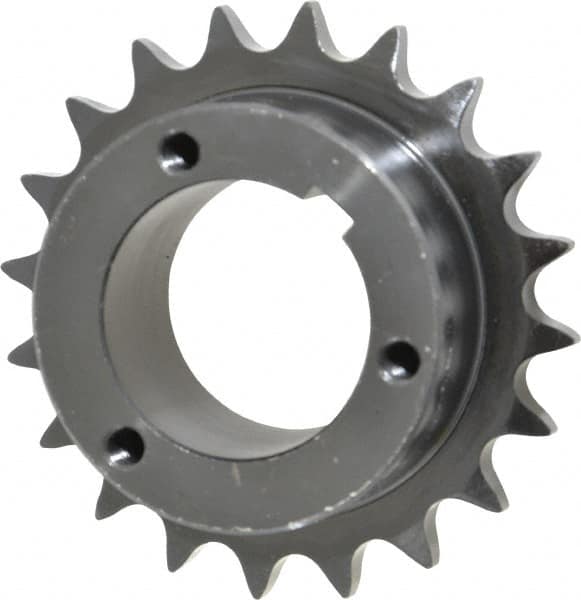 Browning - 20 Teeth, 5/8" Chain Pitch, Chain Size 50, Bushed Roller Chain Sprocket - 4" Pitch Diam, 4.32" Outside Diam - Benchmark Tooling