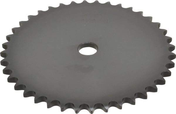 Browning - 40 Teeth, 1/2" Chain Pitch, Chain Size 40, "A" Plate Roller Chain Sprocket - 5/8" Bore Diam, 6.373" Pitch Diam, 6.65" Outside Diam - Benchmark Tooling