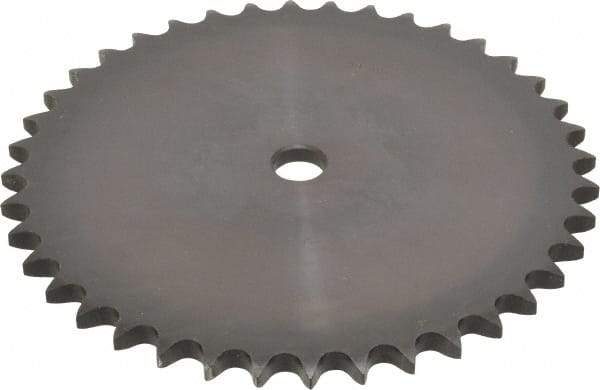 Browning - 40 Teeth, 5/8" Chain Pitch, Chain Size 50, "A" Plate Roller Chain Sprocket - 3/4" Bore Diam, 7.966" Pitch Diam, 8.32" Outside Diam - Benchmark Tooling