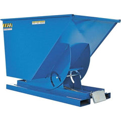 Vestil - 2,000 Lb Load Capacity, 1 Cu Yd, Steel Self-Dumping Hopper - 41-11/16" Wide x 61-1/8" Long x 42-11/16" High, Blue - Benchmark Tooling