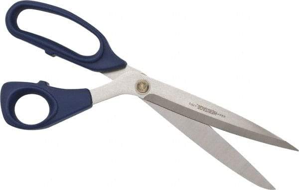 Heritage Cutlery - 5-1/2" LOC, 12" OAL Stainless Steel Heavy Duty Shears - Ambidextrous, Plastic Bent Handle, For General Purpose Use - Benchmark Tooling