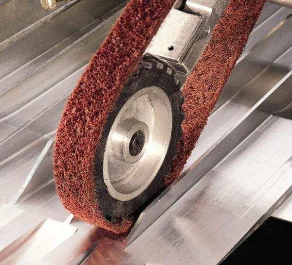 3M - 1" Wide x 72" OAL, Aluminum Oxide Abrasive Belt - Aluminum Oxide, Coarse, Nonwoven, Series SC-BL - Benchmark Tooling