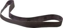 3M - 2" Wide x 60" OAL, 240 Grit, Aluminum Oxide Abrasive Belt - Aluminum Oxide, Very Fine, Coated, X Weighted Cloth Backing, Series 341D - Benchmark Tooling