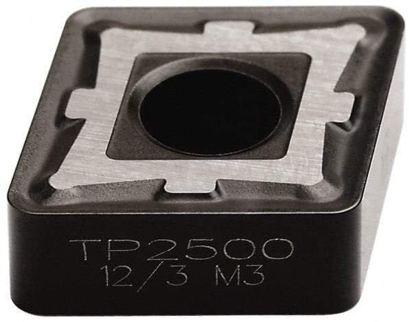 Seco - CNMG644 MR7 Grade TP40 Carbide Turning Insert - TiC/TiCN/TiN Finish, 80° Diamond, 3/4" Inscr Circle, 1/4" Thick, 1/16" Corner Radius - Benchmark Tooling