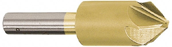 Melin Tool - 1/8" Head Diam, 1/8" Shank Diam, 6 Flute 60° Cobalt Countersink - Benchmark Tooling